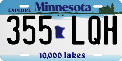 MN license plate 355LQH