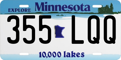 MN license plate 355LQQ