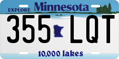 MN license plate 355LQT