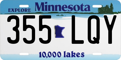MN license plate 355LQY