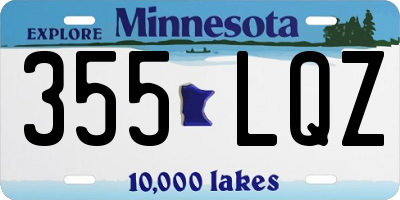 MN license plate 355LQZ