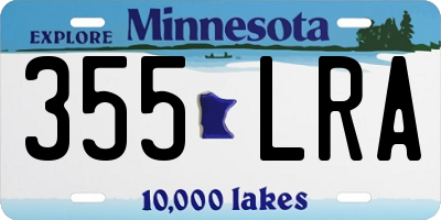 MN license plate 355LRA