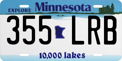 MN license plate 355LRB