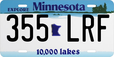 MN license plate 355LRF