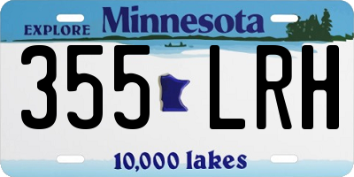MN license plate 355LRH