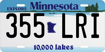 MN license plate 355LRI