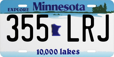 MN license plate 355LRJ