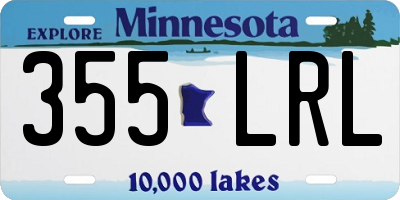 MN license plate 355LRL