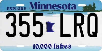 MN license plate 355LRQ