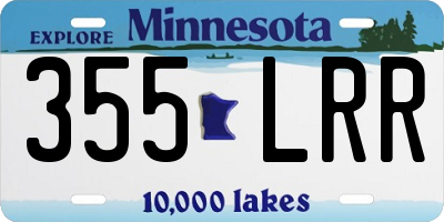 MN license plate 355LRR