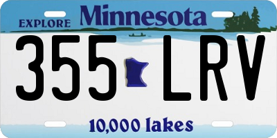 MN license plate 355LRV