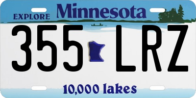 MN license plate 355LRZ