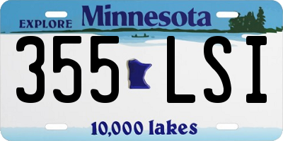 MN license plate 355LSI