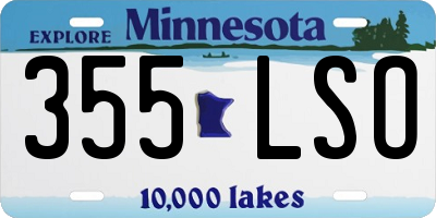 MN license plate 355LSO