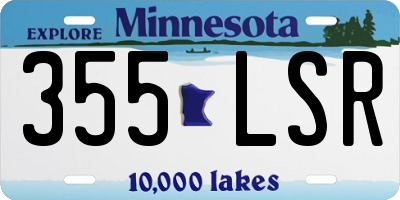 MN license plate 355LSR