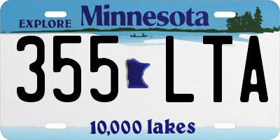 MN license plate 355LTA