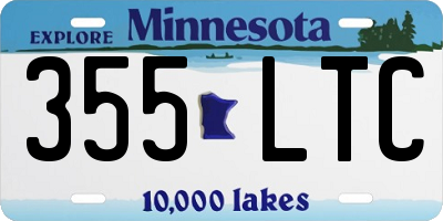 MN license plate 355LTC