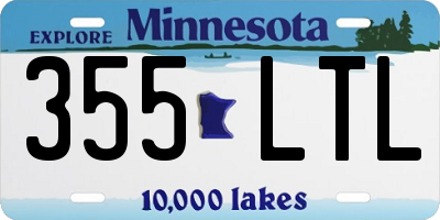 MN license plate 355LTL