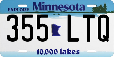 MN license plate 355LTQ