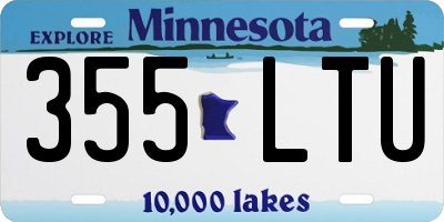 MN license plate 355LTU