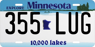 MN license plate 355LUG
