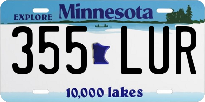 MN license plate 355LUR