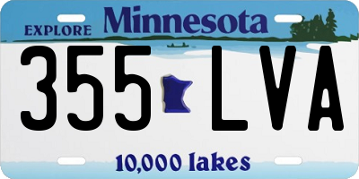 MN license plate 355LVA