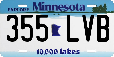 MN license plate 355LVB