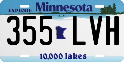 MN license plate 355LVH