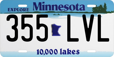MN license plate 355LVL