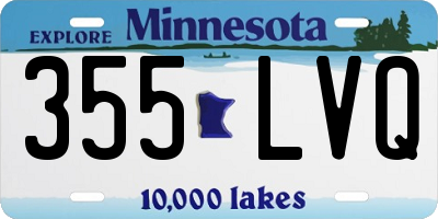 MN license plate 355LVQ