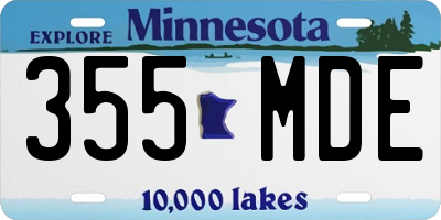 MN license plate 355MDE