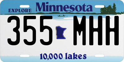 MN license plate 355MHH
