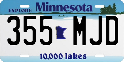 MN license plate 355MJD