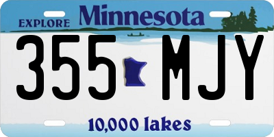 MN license plate 355MJY