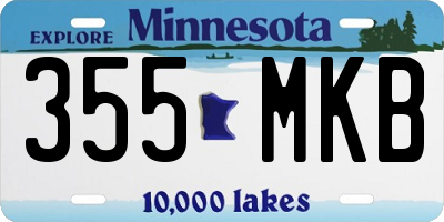 MN license plate 355MKB
