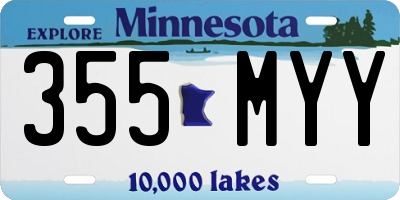 MN license plate 355MYY