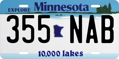 MN license plate 355NAB