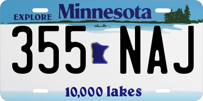 MN license plate 355NAJ