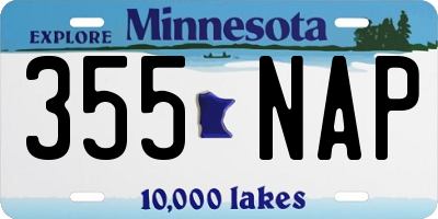 MN license plate 355NAP