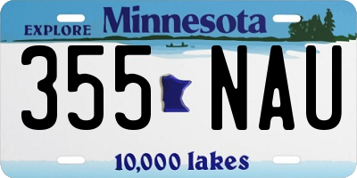MN license plate 355NAU