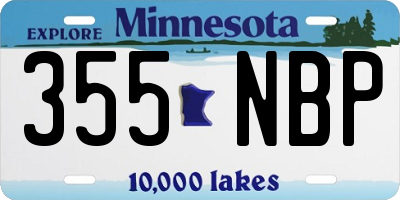 MN license plate 355NBP