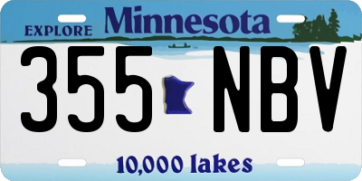 MN license plate 355NBV