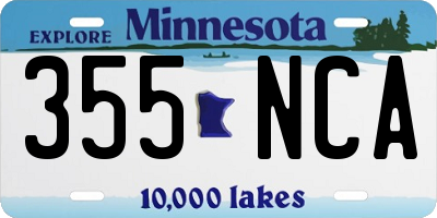 MN license plate 355NCA