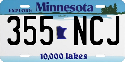 MN license plate 355NCJ