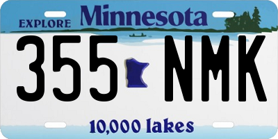 MN license plate 355NMK
