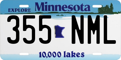 MN license plate 355NML