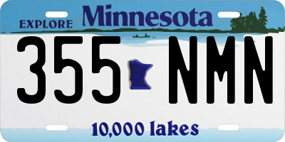 MN license plate 355NMN