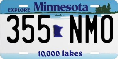 MN license plate 355NMO