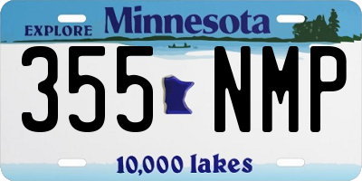 MN license plate 355NMP